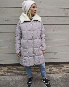 Женское пальто базовое MIX brands, серое Женское пальто базовое MIX brands, серое